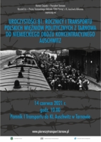 Plakat uroczystości 81. rocznicy pierwszego transportu do Auschwitz